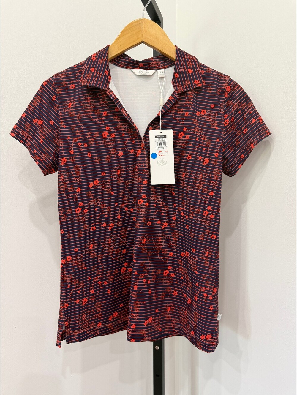 Lady Hagen Monarch Red Mangarin Polo Shirt XS Golf shirt